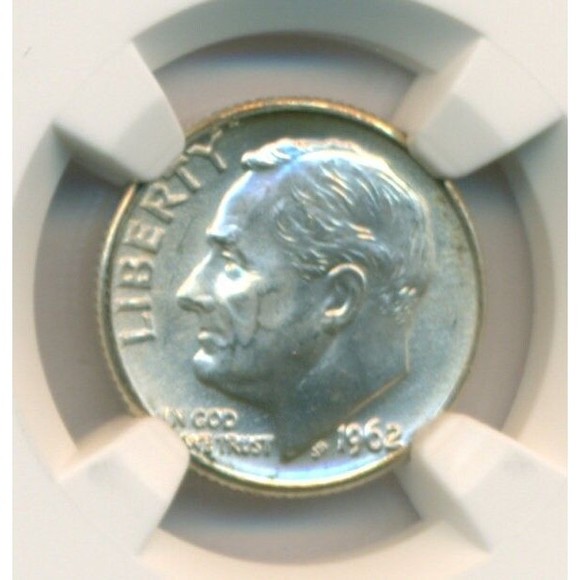 1962 D Roosevelt Dime MS65 FT NGC - Picture 3 of 4